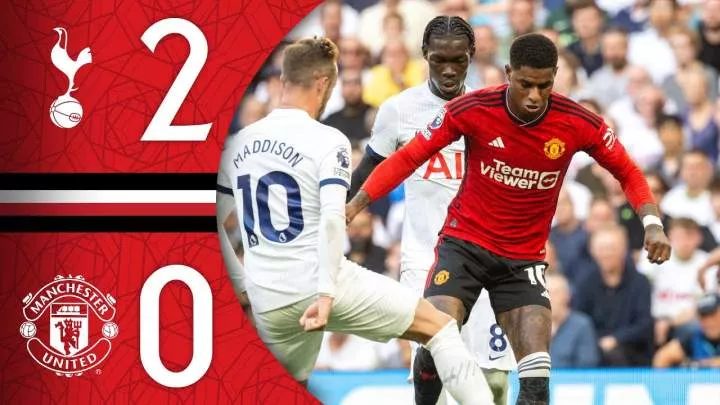 Tottenham 2 - 0 Manchester United (Aug-19-2023) Premier League Highlights