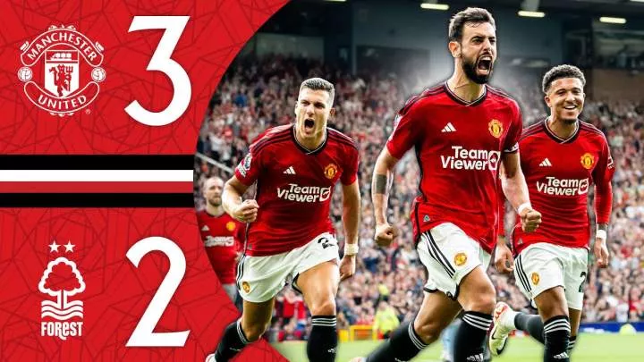 Manchester United 3 - 2 Nottingham Forest (Aug-26-2023) Premier League Highlights
